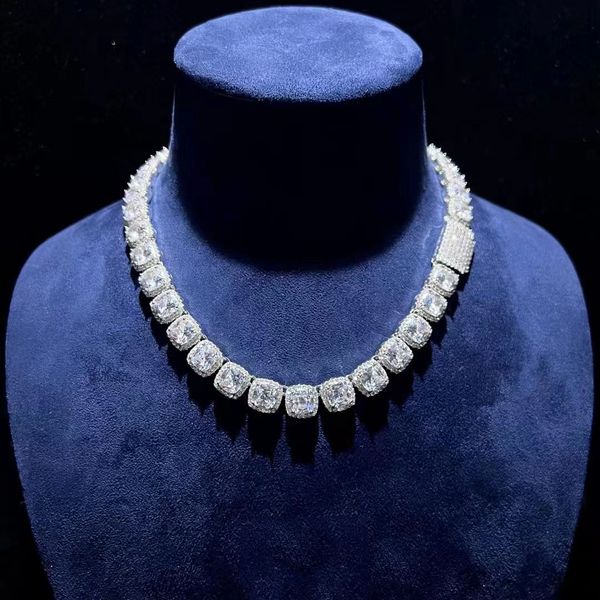 exclusive custom jewelry tennis solid rock candy necklace bracelet 10mm 925 silver based carbon silicon diamond set passed diamond detection, Black
exclusive custom jewelry tennis solid rock candy necklace bracelet 10mm 925 silver based carbon silicon diamond set passed diamond detection, Black
