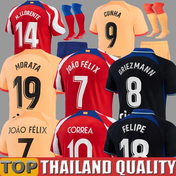 22 23 atletico madrids soccer jerseys morata griezmann joao felix m.llorente correa koke lemar carrasco men kids kit football shirt camiseta, Black;yellow
22 23 atletico madrids soccer jerseys morata griezmann joao felix m.llorente correa koke lemar carrasco men kids kit football shirt camiseta, Black;yellow