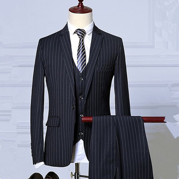 men's suits blazers men business dinner coat stripe slim fit wedding male groom tuxedos suit jacket pants vest 3 pcs set 221202, White;black
men's suits blazers men business dinner coat stripe slim fit wedding male groom tuxedos suit jacket pants vest 3 pcs set 221202, White;black