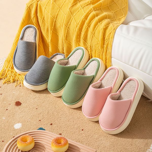 slippers winter cotton women comfortable shoes platform couple non slip household indoor chaussons plats 221203, Black
slippers winter cotton women comfortable shoes platform couple non slip household indoor chaussons plats 221203, Black