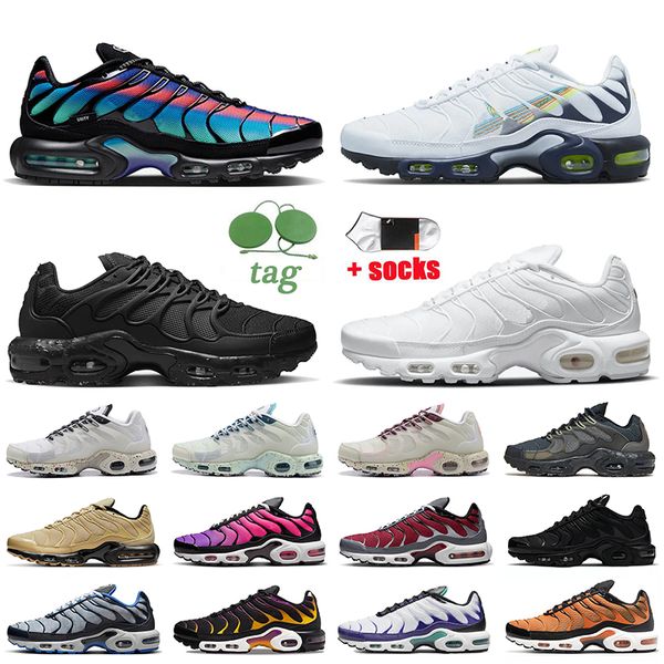 

2023 tn plus running shoes unity anaglyph tns terrascape men women tnplus tennis mesh trainers triple white black royal blue grey mens