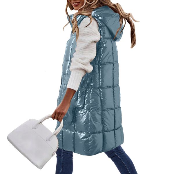 women's vests ladies winter warm vestes sleeveless hooded long vests coat jacket women waistcoat female zipper jackets outerwear 221202, Black;white
women's vests ladies winter warm vestes sleeveless hooded long vests coat jacket women waistcoat female zipper jackets outerwear 221202, Black;white