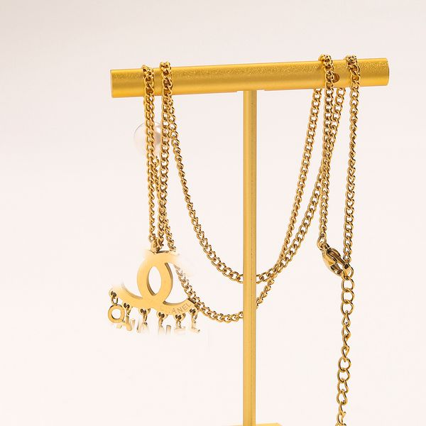 luxury design necklace 18k gold plated brand stainless steel necklaces choker chain pearl tassels letter pendant fashion womens wedding jewe, Silver
luxury design necklace 18k gold plated brand stainless steel necklaces choker chain pearl tassels letter pendant fashion womens wedding jewe, Silver