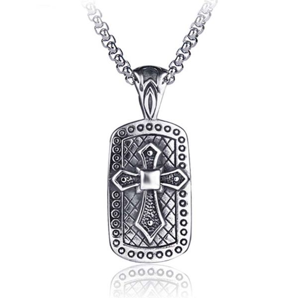 cross id necklace pendant ancient silver hip hop stainless steel necklaces for men fashion fine jewelry
cross id necklace pendant ancient silver hip hop stainless steel necklaces for men fashion fine jewelry