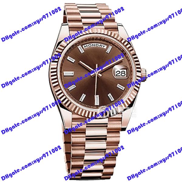 men's watch 2813 automatic machinery 228235 watch 40mm brown dial rectangle diamond time mark luxury watchs rose gold stainless steel w, Slivery;brown
men's watch 2813 automatic machinery 228235 watch 40mm brown dial rectangle diamond time mark luxury watchs rose gold stainless steel w, Slivery;brown