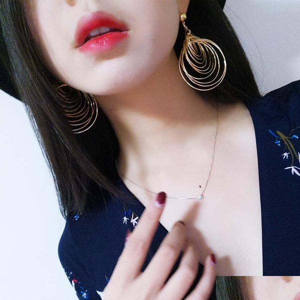stud fashion jewelry mtilayer metal circle long exaggerated earrings lady dangle stud drop delivery dhhrr, Golden;silver
stud fashion jewelry mtilayer metal circle long exaggerated earrings lady dangle stud drop delivery dhhrr, Golden;silver
