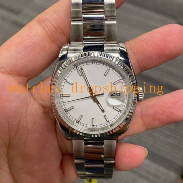 nf-v5 men's watch 36mm automatic mechanical sapphire glass white dial luminous 904l oyster stainless steel eta.2813 movement fashion wr, Slivery;brown
nf-v5 men's watch 36mm automatic mechanical sapphire glass white dial luminous 904l oyster stainless steel eta.2813 movement fashion wr, Slivery;brown