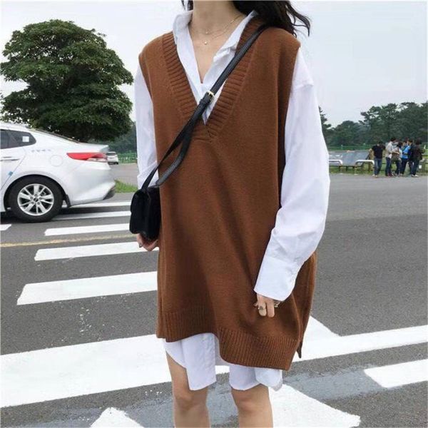 women's vests winter woman casual oversize straight sleeveless sweater dress female thick knit long dress ladies knitted vest vestido 2, Black;white
women's vests winter woman casual oversize straight sleeveless sweater dress female thick knit long dress ladies knitted vest vestido 2, Black;white