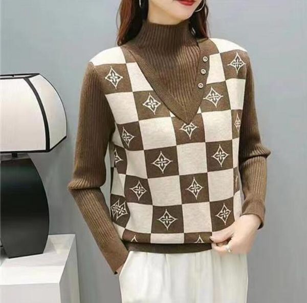 women's sweaters half high collar button up knit spliced fake two pieces new casual pullovers korean, White;black
women's sweaters half high collar button up knit spliced fake two pieces new casual pullovers korean, White;black