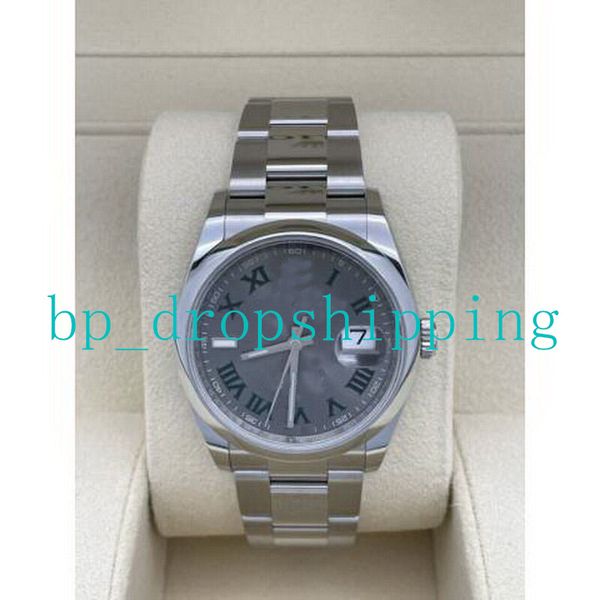 grade mens watch 36mm roman grey dial2813 movement automatic mechanical folding clasp stainless steel self-winding wristwatch, Slivery;brown
grade mens watch 36mm roman grey dial2813 movement automatic mechanical folding clasp stainless steel self-winding wristwatch, Slivery;brown