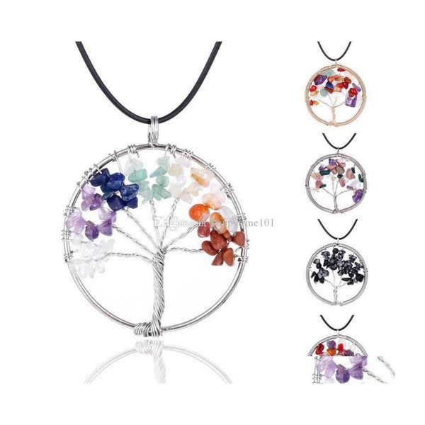 pendant necklaces fashion tree of life necklaces rainbow 7 chakra natural stone quartz wisdom pendant black rope chains for women je dhpck, Silver
pendant necklaces fashion tree of life necklaces rainbow 7 chakra natural stone quartz wisdom pendant black rope chains for women je dhpck, Silver