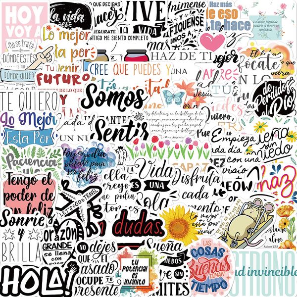 50pcs spanish language motivational stickers waterproof vinyl sticker for lapskateboard luggage phone case water bottle guitar helmet car de
50pcs spanish language motivational stickers waterproof vinyl sticker for lapskateboard luggage phone case water bottle guitar helmet car de