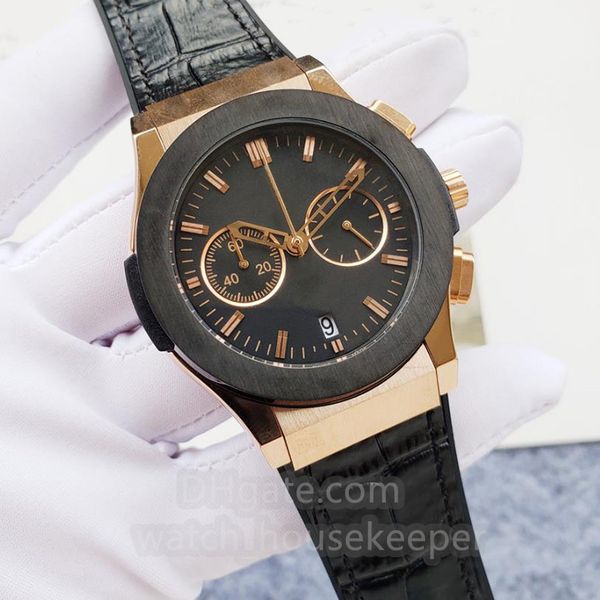 classic style men's watch 42mm sapphire u1 crystal glass multi dial rubber leather strap quartz watch, Slivery;brown
classic style men's watch 42mm sapphire u1 crystal glass multi dial rubber leather strap quartz watch, Slivery;brown