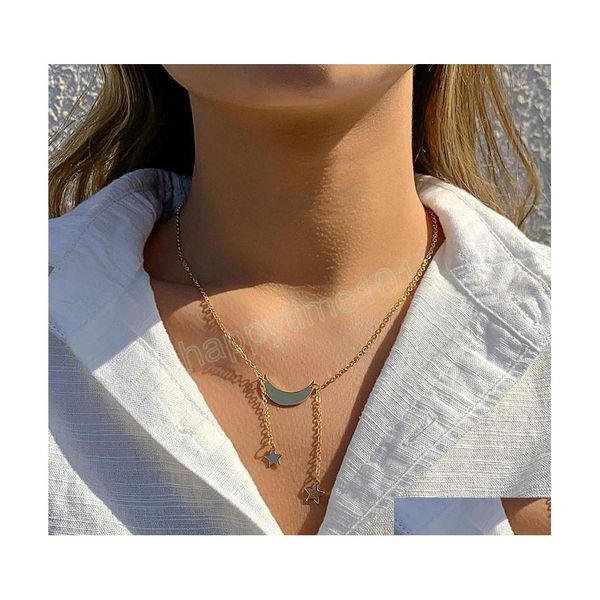 chokers minimalism moon crescent star pendant choker necklace for women girls clavicle chest thin chain jewelry drop delivery neckla dhsnf, Golden;silver
chokers minimalism moon crescent star pendant choker necklace for women girls clavicle chest thin chain jewelry drop delivery neckla dhsnf, Golden;silver