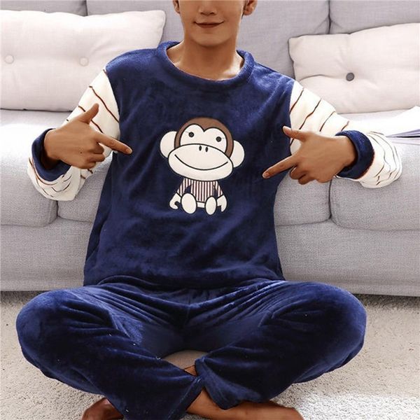 men's sleepwear soft warm pijama sets couples pajama men winter thicken pyjamas cartoon bear korean lovers homewear 221202, Black;brown
men's sleepwear soft warm pijama sets couples pajama men winter thicken pyjamas cartoon bear korean lovers homewear 221202, Black;brown