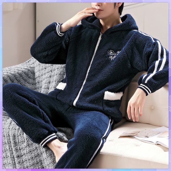 men's sleepwear winter thicken flannel warm pajamas sets male long sleeve plus size casual dinosaur homewear large 221202, Black;brown
men's sleepwear winter thicken flannel warm pajamas sets male long sleeve plus size casual dinosaur homewear large 221202, Black;brown