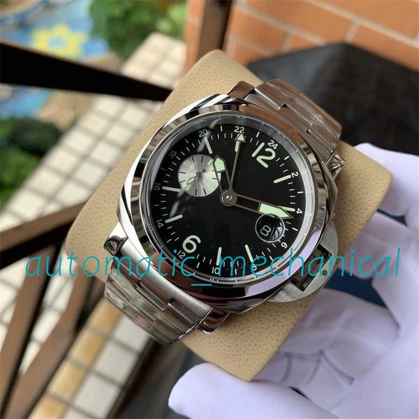 stylish men watch 44mm gmt stainless steel case watchband automatic mechanical movement high-quality pam sapphire glass men's wristwatc, Slivery;brown
stylish men watch 44mm gmt stainless steel case watchband automatic mechanical movement high-quality pam sapphire glass men's wristwatc, Slivery;brown