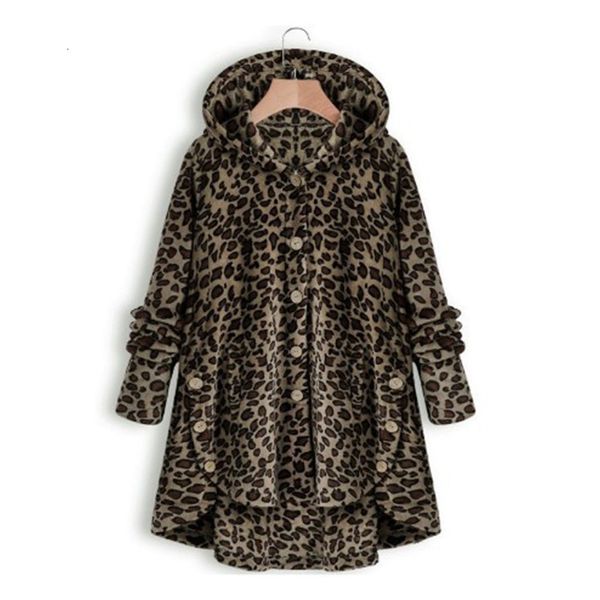 women's fur faux leopard jacket coat plus size 5xl button ry s long loose soft overcoat 221202, Black
women's fur faux leopard jacket coat plus size 5xl button ry s long loose soft overcoat 221202, Black