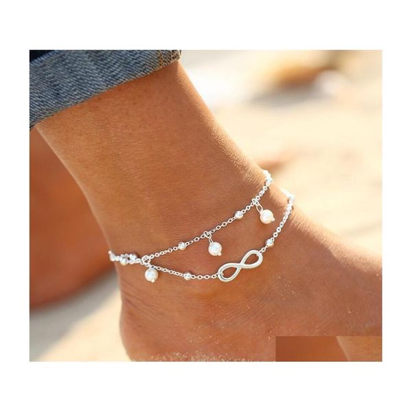 anklets vintage fashion summer beach anklet bracelet infinity foot jewelry pearl bead gold sier chain anklets for women drop delivery dhfcv, Red;blue
anklets vintage fashion summer beach anklet bracelet infinity foot jewelry pearl bead gold sier chain anklets for women drop delivery dhfcv, Red;blue