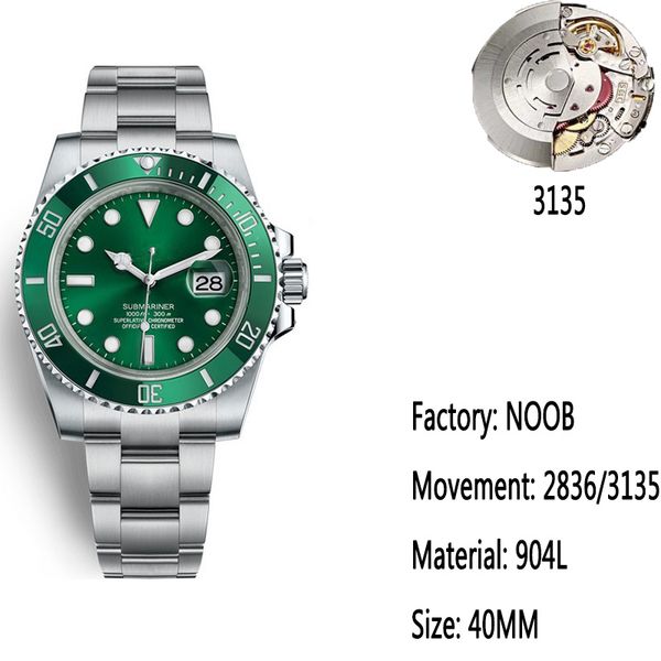 mens eta2836&3135 automatic watch mechanical movement luminous diving sports ceramic 904l watch 40mm ceramic green men watches, Slivery;brown
mens eta2836&3135 automatic watch mechanical movement luminous diving sports ceramic 904l watch 40mm ceramic green men watches, Slivery;brown