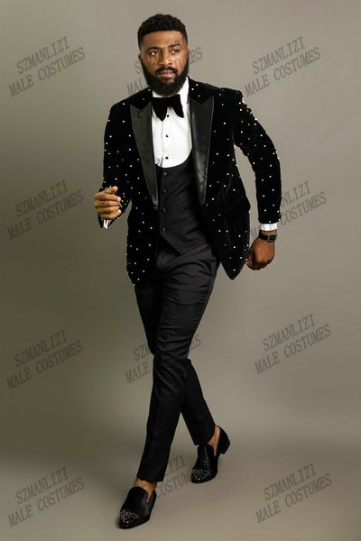 men's suits blazers crystal beading black velvet men costume homme groom tuxedos wedding terno masculino slim fit 3 pieces party blazer, White;black
men's suits blazers crystal beading black velvet men costume homme groom tuxedos wedding terno masculino slim fit 3 pieces party blazer, White;black