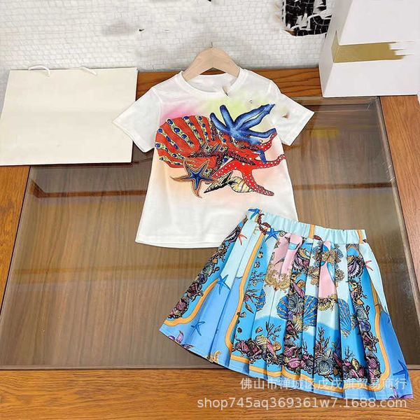 clothing sets high set children's girls' comfortable summer short sleeve round neck pullover colorful skirt two-piece, White
clothing sets high set children's girls' comfortable summer short sleeve round neck pullover colorful skirt two-piece, White