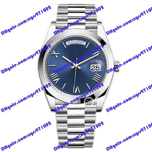 highquality men's watch 2813 automatic machinery 228206 wristwatch 40mm blue roman dial time mark luxury women's watch silver stai, Slivery;brown
highquality men's watch 2813 automatic machinery 228206 wristwatch 40mm blue roman dial time mark luxury women's watch silver stai, Slivery;brown