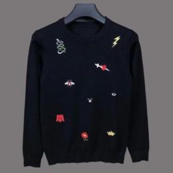 men's sweaters knit luxury pullover crew neck trendy designer slim fit jumper korean plaid sweater casual men clothing, White;black
men's sweaters knit luxury pullover crew neck trendy designer slim fit jumper korean plaid sweater casual men clothing, White;black