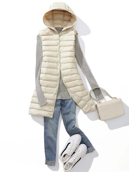 women's vests bang women's long vest ultra light down sleeveless with hooded matte fabric women's down coat vests no sewing j, Black;white
women's vests bang women's long vest ultra light down sleeveless with hooded matte fabric women's down coat vests no sewing j, Black;white