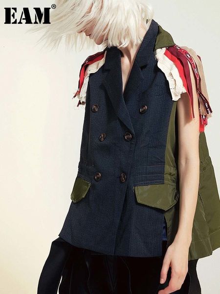 women's vests eam women loose fit green tassels embroidery big size casual vest lapel sleeveless fashion spring autumn 1de9135 221202, Black;white
women's vests eam women loose fit green tassels embroidery big size casual vest lapel sleeveless fashion spring autumn 1de9135 221202, Black;white