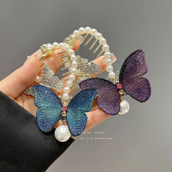 women hair accessories temperament ball hair clip hand-embroidered butterfly pearl ponytail clips headdress head buckle, Slivery;white
women hair accessories temperament ball hair clip hand-embroidered butterfly pearl ponytail clips headdress head buckle, Slivery;white