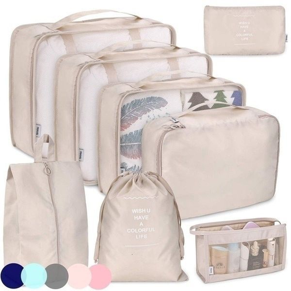 bag organizer waterproof wash clothes pouch 8pcs set for travel s accessories luggage suitcase 221203, Blue;pink
bag organizer waterproof wash clothes pouch 8pcs set for travel s accessories luggage suitcase 221203, Blue;pink