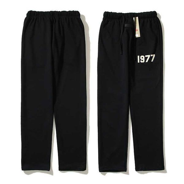 casual sports pants fog season 8 double line high street relaxed casual 1977 flocked straight leg drawstring terry pants, Black
casual sports pants fog season 8 double line high street relaxed casual 1977 flocked straight leg drawstring terry pants, Black