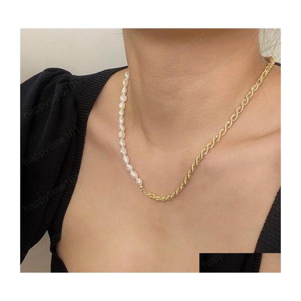chokers natural freshwater irregar pearls stitching golden twist chain choker necklace for women fashion jewelry drop delivery neckl dh2cy, Golden;silver
chokers natural freshwater irregar pearls stitching golden twist chain choker necklace for women fashion jewelry drop delivery neckl dh2cy, Golden;silver