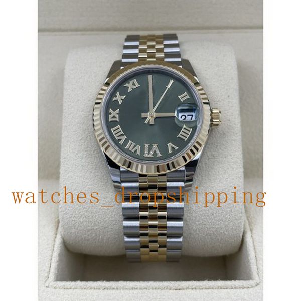 high-quality womens watch datejust 31mm green roman digital dial stainless steel two tone jubilee automatic mechanical sapphire glass sport, Slivery;brown
high-quality womens watch datejust 31mm green roman digital dial stainless steel two tone jubilee automatic mechanical sapphire glass sport, Slivery;brown