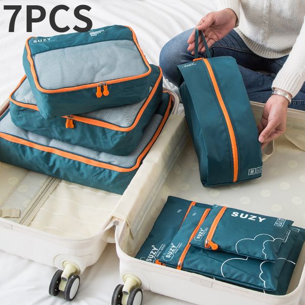 bag organizer 6/7 pieces set travel storage bags waterproof portable luggage clothes shoe tidy pouch packing 221203, Blue;pink
bag organizer 6/7 pieces set travel storage bags waterproof portable luggage clothes shoe tidy pouch packing 221203, Blue;pink