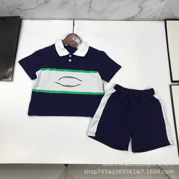 clothing sets high set children's boys girls' summer short sleeve lapel color contrast shorts two-piece suit, White
clothing sets high set children's boys girls' summer short sleeve lapel color contrast shorts two-piece suit, White