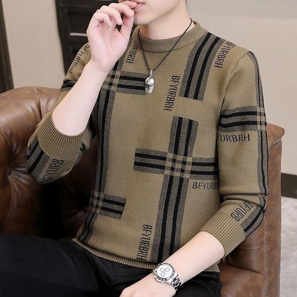 designer warm sweater pullover men clothes autumn winter new fashion luxury half turtleneck arm plaid knitwear jumper brand bottoming shirt, White;black
designer warm sweater pullover men clothes autumn winter new fashion luxury half turtleneck arm plaid knitwear jumper brand bottoming shirt, White;black