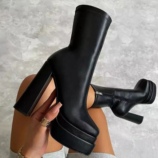 boots winter black luxury women female gladiator high heels punk thick soled side zipper botas altas plataforma mujer 221203
boots winter black luxury women female gladiator high heels punk thick soled side zipper botas altas plataforma mujer 221203