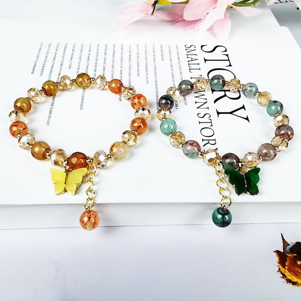 beaded bangle butterfly crystal pendant bracelets for women fashion jewelry birthday gift, Black
beaded bangle butterfly crystal pendant bracelets for women fashion jewelry birthday gift, Black