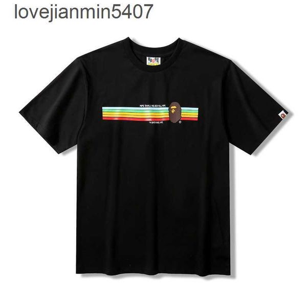 fashion popular logo men's hoodie shop wholesale and retail summer new ape head rainbow stripe print short sleeve t-shirt men, Black
fashion popular logo men's hoodie shop wholesale and retail summer new ape head rainbow stripe print short sleeve t-shirt men, Black