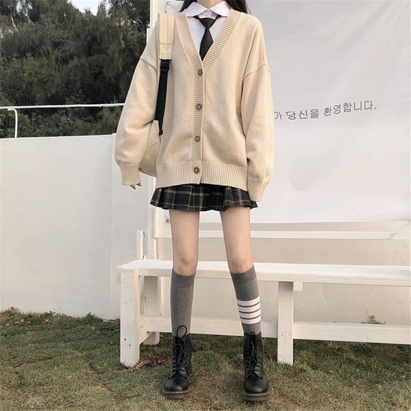 women's knits tees sweater female outer wear coat school uniform japanese fashion college loose v-neck cardigan korean 221203, White
women's knits tees sweater female outer wear coat school uniform japanese fashion college loose v-neck cardigan korean 221203, White
