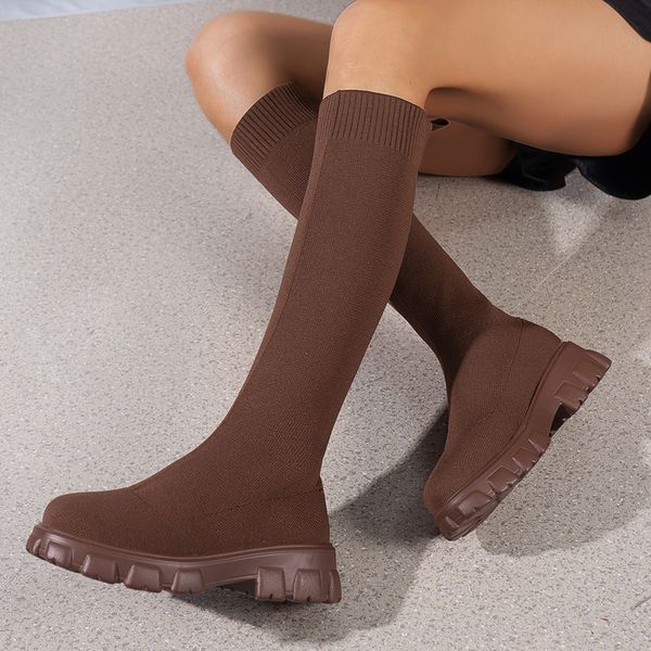 boots 2023 winter stretch sock over the knee women's thick bottom slim high heel large size round toe 221203, Black
boots 2023 winter stretch sock over the knee women's thick bottom slim high heel large size round toe 221203, Black