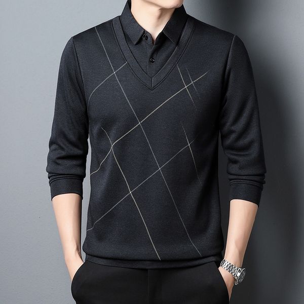 men's t shirts browon brand graphic shirts autumn long sleeve fake wo piece shirt male fashion casual plaid shirt ops 221202, White;black
men's t shirts browon brand graphic shirts autumn long sleeve fake wo piece shirt male fashion casual plaid shirt ops 221202, White;black