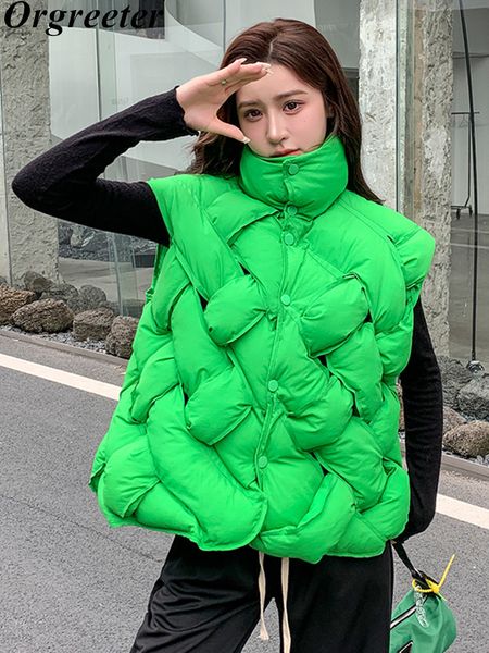 women's vests green sleeveless vest female loose warm puffer jacket winter winter cross weave casual wild outwear 221202, Black;white
women's vests green sleeveless vest female loose warm puffer jacket winter winter cross weave casual wild outwear 221202, Black;white