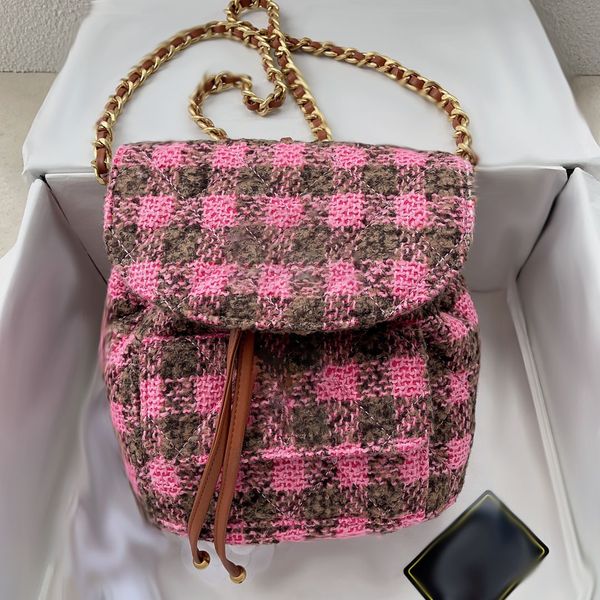 22k college plaid woolen backpack womens designer tweed bags classic quilted enamel buckle vintage cross fall winter outdoor large capacity
22k college plaid woolen backpack womens designer tweed bags classic quilted enamel buckle vintage cross fall winter outdoor large capacity