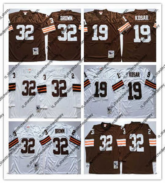 american college football wear men ncaa vintage brown jerseys 32# jim brown 19# bernie kosar stitched football jersey size 48 50 52 54 56 no, Black
american college football wear men ncaa vintage brown jerseys 32# jim brown 19# bernie kosar stitched football jersey size 48 50 52 54 56 no, Black