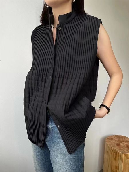women's vests miyake pleated vest jacket outfits fall winter korean fashion designer cotton shirt high collar sleeveless coats 221202, Black;white
women's vests miyake pleated vest jacket outfits fall winter korean fashion designer cotton shirt high collar sleeveless coats 221202, Black;white