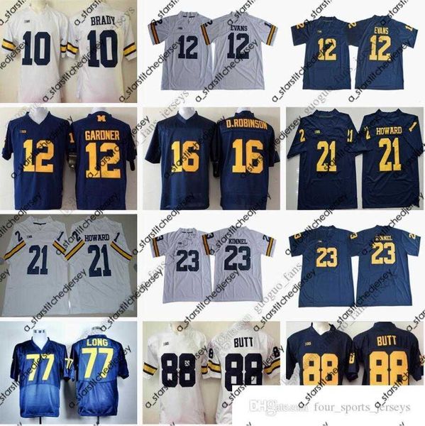 american college football wear ncaa michigan wolverines football jersey tom brady chris evans denard robinson desmond howard tyree kinnel ja, Black
american college football wear ncaa michigan wolverines football jersey tom brady chris evans denard robinson desmond howard tyree kinnel ja, Black