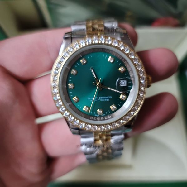 with box high-quality aaa watch new version sliver gold green daimonds dail diamond bezel 40mm dial automatic fashion men's watch wrist, Slivery;brown
with box high-quality aaa watch new version sliver gold green daimonds dail diamond bezel 40mm dial automatic fashion men's watch wrist, Slivery;brown